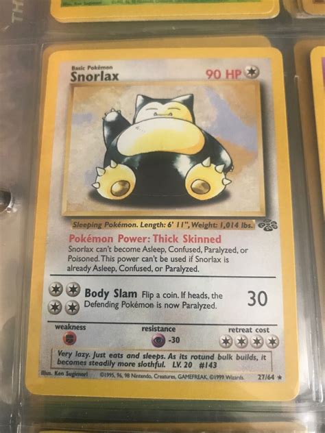 snorlax 1995 card value.